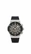 ساعت هابلوت سه موتوره مردانه نقره ای مشکی اسکلتون (کرنوگراف) Hublot Diamonds Silver