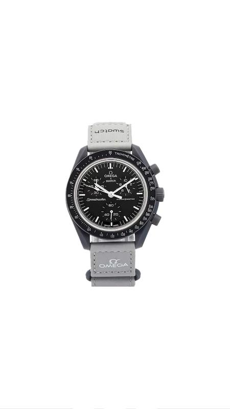 ساعت امگا سواچ عطارد بند طوسی  Omega Swatch to the Moon