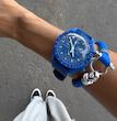 ساعت امگا سواچ نپتون کاربنی  بند رابر Omega Swatch to Neptune