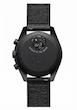 ساعت امگا سواچ ماه مشکی نیو با بند رابر Omega Swatch to the Moon