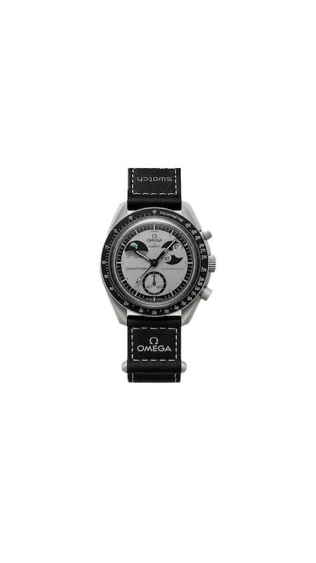 ساعت امگا سواچ مون شاین طوسی  Omega Swatch to   the Moonshine EarthPhase