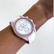 ساعت امگا سواچ ونوس صورتی بند رابر سرامیک  Omega Swatch to Venus
