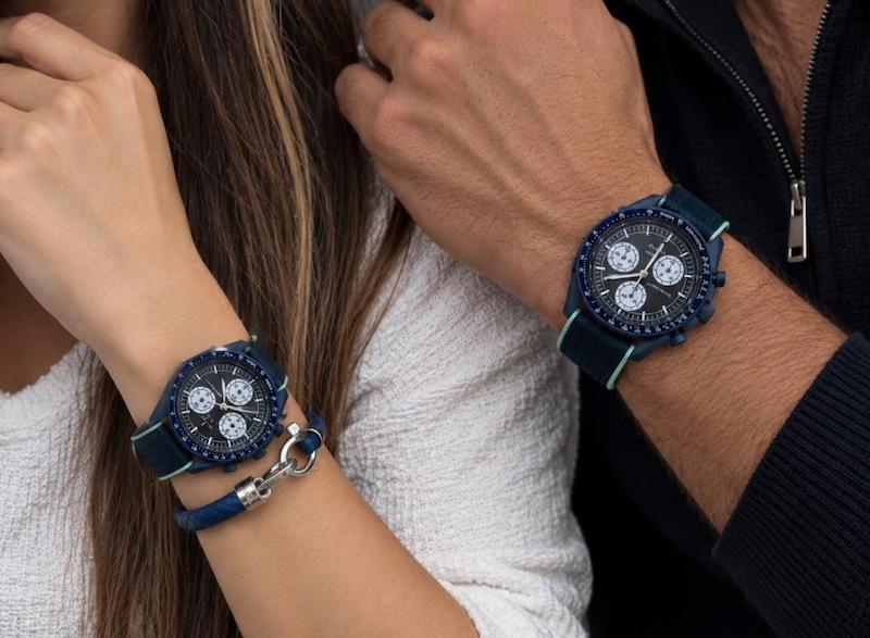 ساعت امگا سواچ میدنایت بند رابر سرامیک  Omega Swatch to