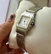 ساعت کارتیر سانتوس فلزی زنانه نقره ای صفحه سفید   Cartier Santos metal