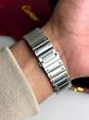 ساعت کارتیر سانتوس فلزی مردانه نقره ای صفحه سبز   Cartier Santos metal