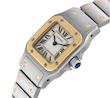 ساعت کارتیر سانتوس فلزی زنانه دورنگ طلایی صفحه سفید   Cartier Santos metal