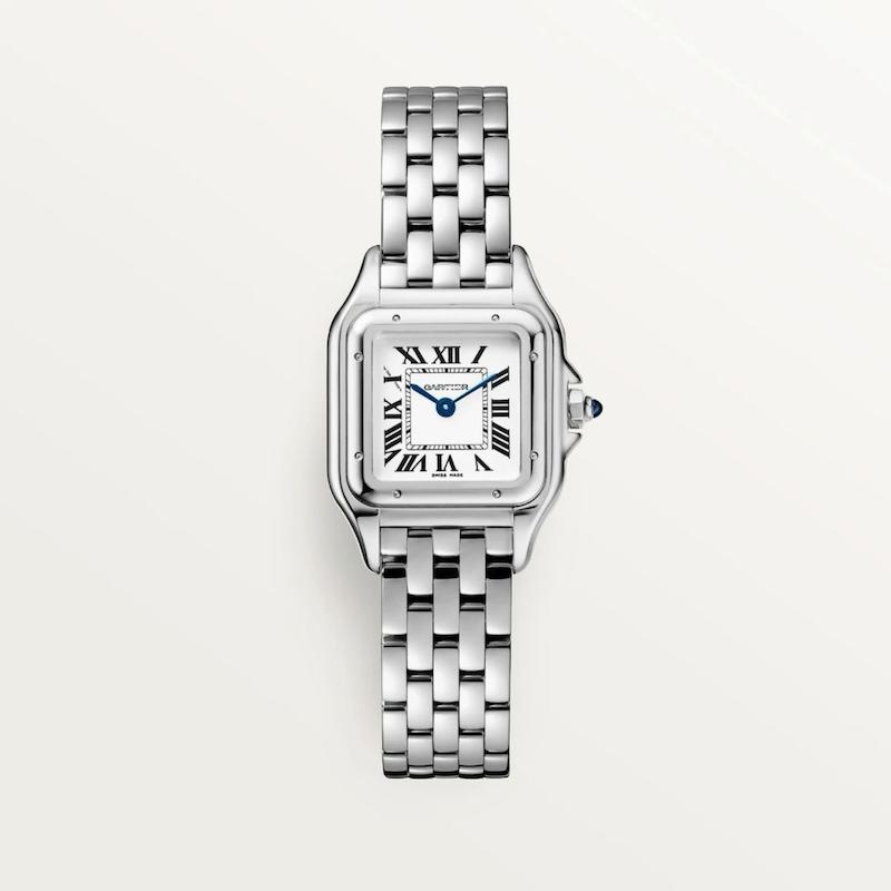 ساعت کارتیر پنتر زنانه نقره ای صفحه سفید Cartier panthere