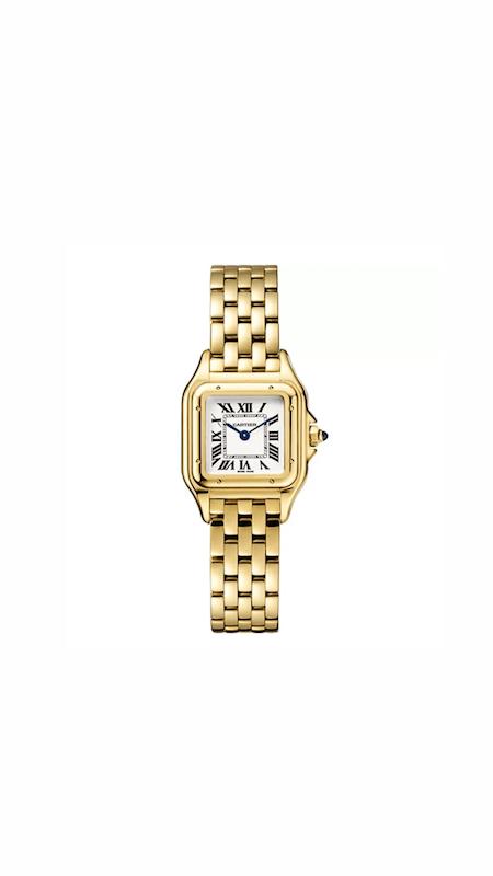 ساعت کارتیر پنتر زنانه طلایی صفحه سفید Cartier panthere