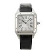 ساعت کارتیر سانتوس دومونت مردانه سیلور بند چرم مشکی Cartier Santos Dumont