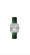 ساعت کارتیر سانتوس دومونت مردانه سیلور بند چرم سبز Cartier Santos Dumont