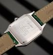 ساعت کارتیر سانتوس دومونت مردانه سیلور بند چرم سبز Cartier Santos Dumont