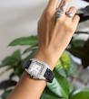 ساعت کارتیر سانتوس فول نگین زنانه مشکی Cartier Santos Diamonds