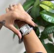 ساعت کارتیر سانتوس فول نگین زنانه مشکی Cartier Santos Diamonds