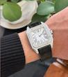 ساعت کارتیر سانتوس فول نگین مردانه مشکی Cartier Santos Diamonds