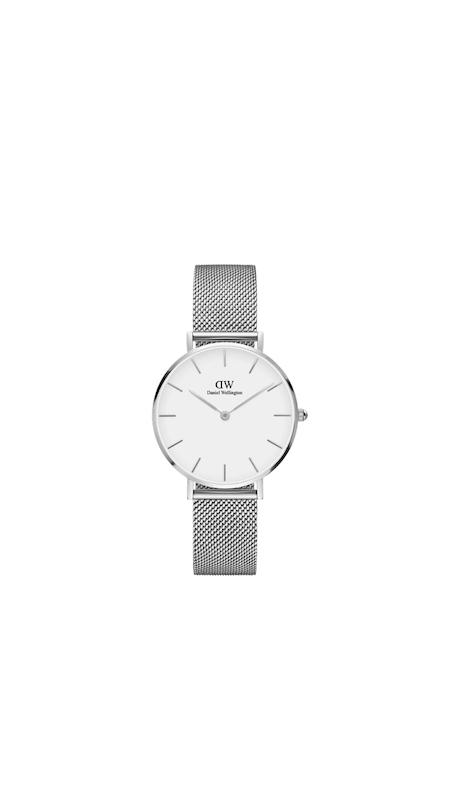 ساعت دنیل ولینگتون حصیری زنانه نقره ای صفحه سفید   Daniel Wellington Silver