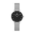 ساعت دنیل ولینگتون حصیری زنانه نقره ای صفحه مشکی  Daniel Wellington Silver