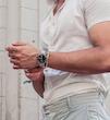 ساعت دنیل ولینگتون حصیری مردانه نقره ای صفحه مشکی  Daniel Wellington Silver