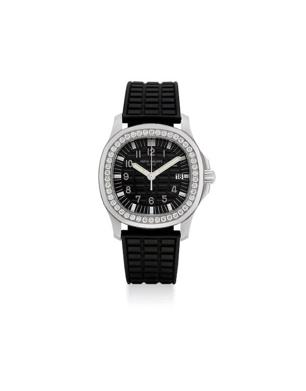 ساعت پتک فیلیپ آکوانا زنانه سیلور مشکی دورنگین  Patek  ‏Philippe Aquanaut