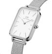 ساعت دنیل ولینگتون حصیری زنانه نقره ای صفحه مستطیل سفید  Daniel Wellington Silver