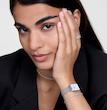 ساعت دنیل ولینگتون حصیری زنانه نقره ای صفحه مستطیل سفید  Daniel Wellington Silver