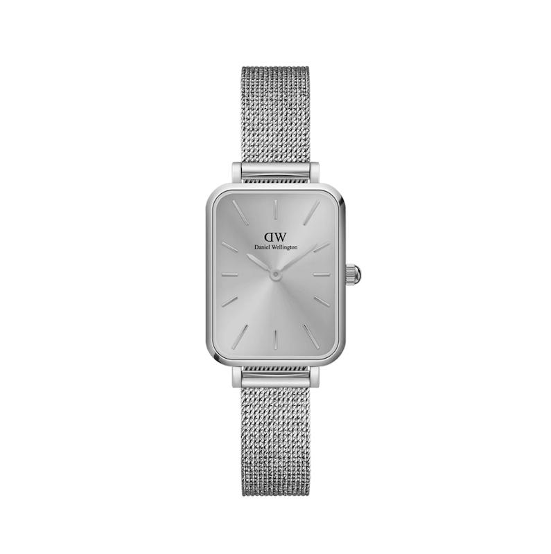 ساعت دنیل ولینگتون حصیری زنانه نقره ای صفحه مستطیل سیلور  Daniel Wellington Silver