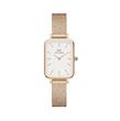 ساعت دنیل ولینگتون حصیری زنانه رزگلد صفحه مستطیل سفید  Daniel Wellington Rosegold