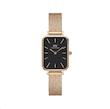 ساعت دنیل ولینگتون حصیری زنانه رزگلد صفحه مستطیل مشکی  Daniel Wellington Rosegold
