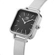 ساعت دنیل ولینگتون مربعی زنانه سیلور صفحه مشکی  Daniel Wellington Silver