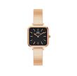 ساعت دنیل ولینگتون مربعی زنانه رزگلد صفحه مشکی  Daniel Wellington Rosegold