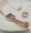 ساعت دنیل ولینگتون مربعی زنانه رزگلد صفحه مشکی  Daniel Wellington Rosegold