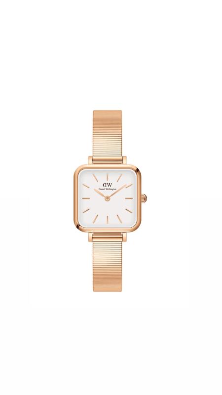 ساعت دنیل ولینگتون مربعی زنانه رزگلد صفحه سفید  Daniel Wellington Rosegold