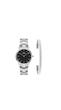 ست ساعت دنیل ولینگتون یونیتون زنانه نقره ای صفحه مشکی با دستبند دنیل Daniel Wellington Silver