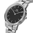 ست ساعت دنیل ولینگتون یونیتون زنانه نقره ای صفحه مشکی با دستبند دنیل Daniel Wellington Silver