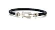 دستبند فرد زنانه مشکی نقره ای نگین دار ‏ Fred Silver Bracelet