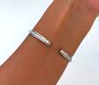 دستبند زنانه نقره ای نگین دار ‏ Silver Bracelet