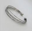 دستبند زنانه نقره ای نگین دار ‏ Silver Bracelet