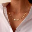 گردنبند ماری زنانه طلایی ‏  Women's Herringbone Necklace