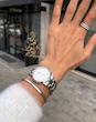 ست ساعت دنیل ولینگتون یونیتون زنانه نقره ای صفحه سفید با دستبند دنیل Daniel Wellington Silver