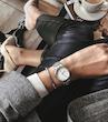 ست ساعت دنیل ولینگتون یونیتون زنانه نقره ای صفحه سفید با دستبند دنیل Daniel Wellington Silver