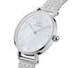 ساعت دنیل ولینگتون حصیری زنانه نقره ای صفحه سفید اندکس نگین Daniel Wellington Silver
