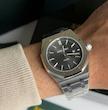 ساعت اودمار پیگه AP مردانه نقره ای صفحه مشکی  ‏ ‏Audemars Piguet Royal Oak 