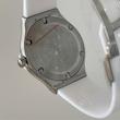 ساعت هابلوت دورنگین زنانه نقره ای بند سفید Hublot Diamonds silver