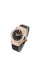 ساعت هابلوت دورنگین زنانه رزگلد بند مشکی Hublot Diamonds Rosegold