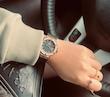 ساعت هابلوت دورنگین زنانه رزگلد بند مشکی Hublot Diamonds Rosegold