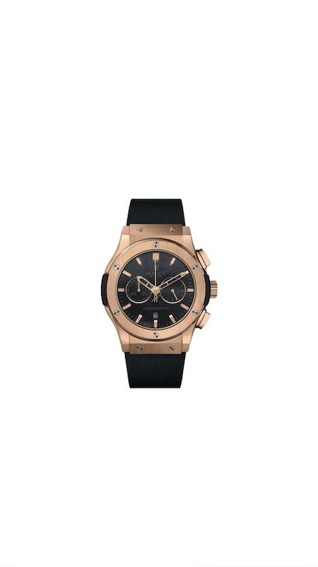 ساعت هابلوت سه موتوره مردانه رزگلد مشکی(کرنوگراف) Hublot Diamonds Rosegold