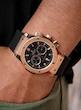 ساعت هابلوت سه موتوره مردانه رزگلد مشکی(کرنوگراف) Hublot Diamonds Rosegold