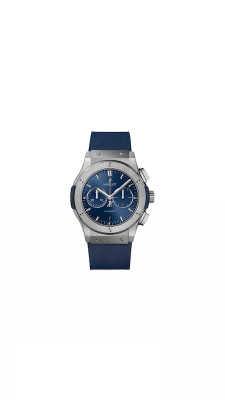 ساعت هابلوت سه موتوره مردانه نقره ای سرمه ای (کرنوگراف) Hublot Diamonds Silver