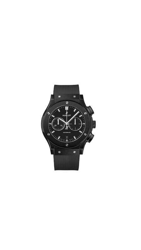 ساعت هابلوت سه موتوره مردانه تمام مشکی(کرنوگراف) Hublot Diamonds Black