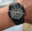 ساعت هابلوت سه موتوره مردانه تمام مشکی(کرنوگراف) Hublot Diamonds Black