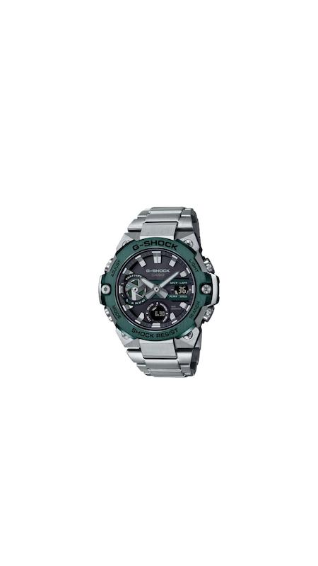 ساعت کاسیو  جیشاک مردانه  نقره ای سبز ‏  Casio G-shok GST